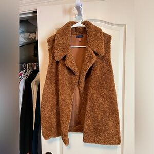 Anthropologie brown sherpa Vest